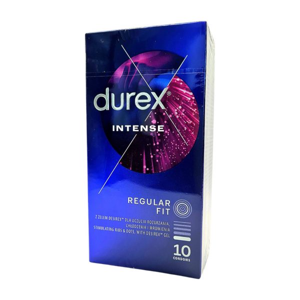 Durex Intense 10 vnt. prezervatyvai 4 Durex Intense 10 vnt. prezervatyvų dėžutė