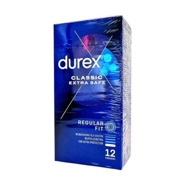 Durex Extra Safe 12 vnt. prezervatyvai 1 Durex Extra Safe 12 vnt. prezervatyvų dėžutė