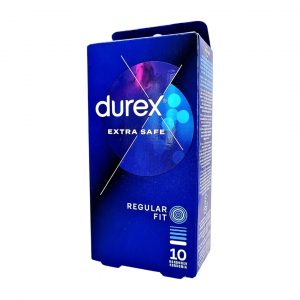 Durex Extra Safe 10 vnt. prezervatyvai 6 Durex Extra Safe 10 vnt. prezervatyvų dėžutė