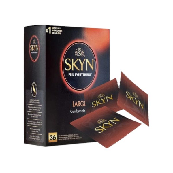 SKYN Large 36 vnt. prezervatyvai SKYN Large 36 vnt. prezervatyvų dėžutė
