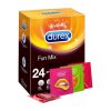Durex Fun Mix 24 vnt durex prezervatyvai Durex Fun Mix 24 vnt. prezervatyvų dėžutė