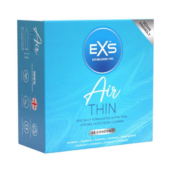 EXS Air Thin 48 vnt. exs prezervatyvai 2 Exs Air Thin 48 vnt. prezervatyvų dėžutė