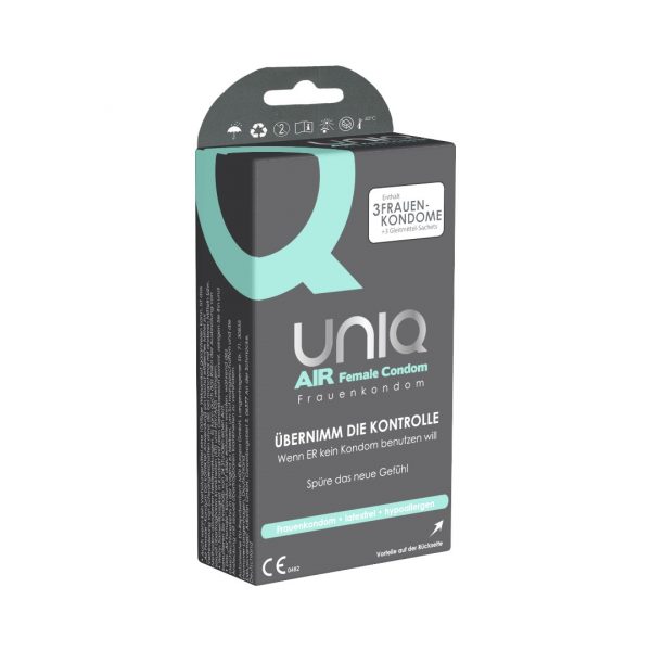 Uniq Air Female Condoms 3 vnt. prezervatyvai Uniq Air Female Condoms 3 vnt. prezervatyvai