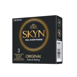 SKYN Original 3 vnt. prezervatyvai SKYN Original 3 vnt. prezervatyvų dėžutė