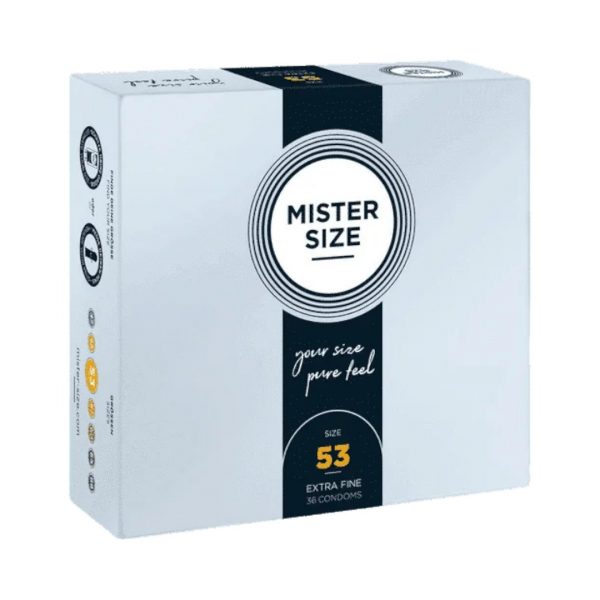 Mister Size 53 mm 36 vnt. prezervatyvai Mister Size 53 mm 36 vnt. prezervatyvai