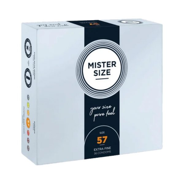 Mister Size 57 mm 36 vnt. prezervatyvai Mister Size 57 mm 36 vnt. prezervatyvai