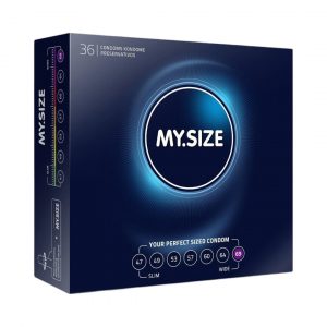 My.Size PRO 69 mm 36 vnt. prezervatyvai My.Size Pro 69 mm 36 vnt. prezervatyvų dėžutė