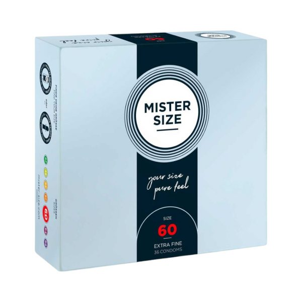 Mister Size 60 mm 36 vnt. prezervatyvai Mister Size 60 mm 36 vnt. prezervatyvai