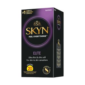 SKYN Elite 20 vnt. prezervatyvai SKYN Elite 20 vnt. prezervatyvų dėžutė
