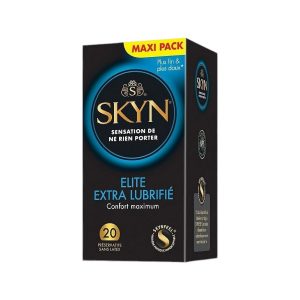 SKYN Extra Lubricated 20 vnt. prezervatyvai SKYN Extra Lube 20 vnt. prezervatyvų dėžutė