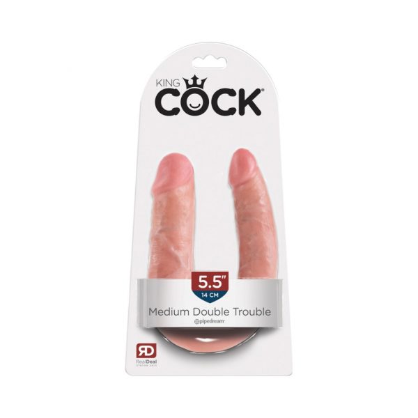 King Cock Medium Double Trouble dildo, falo imitatorius 1 King Cock Medium Double Trouble dvigubas dildo