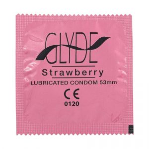 Glyde Strawberry prezervatyvai 2 Glyde Strawberry prezervatyvas