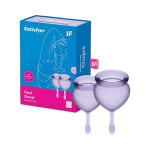 Satisfyer Nina Cup Menstrual L (Kopija) kita 1 Satisfyer Feel Good 2 menstruacinės taurelės
