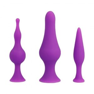 Ohmama Silicone Anal Plug Set Purple analinis žaislas 2 Ohmama Silicone Anal Plug Set