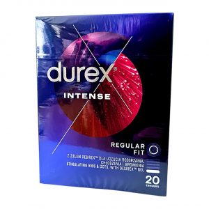 Durex Intense 20 vnt. prezervatyvai 1 Durex Intense 20 vnt. prezervatyvų dėžutė