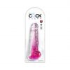 King Cock Clear 8“ Cock with Balls dildo