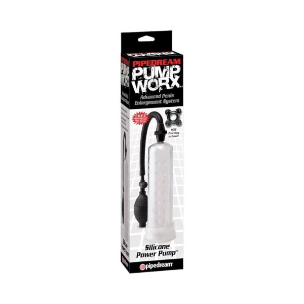 Pump Worx Silicone Power Pump penio, Vaginos pompos 1 Pump Worx Silicone Power Pump penio pompa