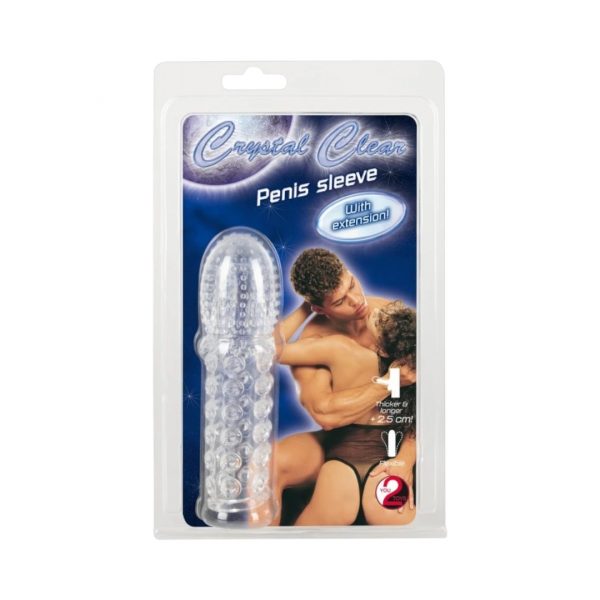 Crystal Clear Penis Sleeve 2,5 cm penio žiedas 2 Crystal Clear Penis Sleeve 2,5 cm penio mova