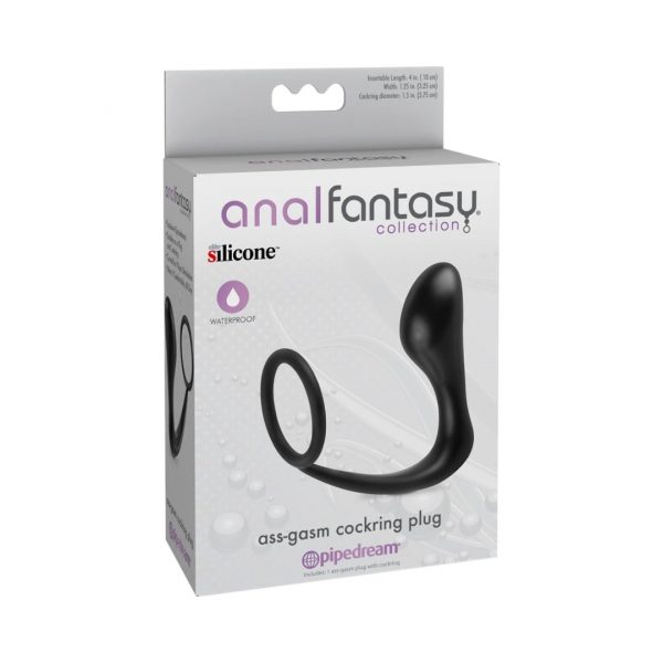 Anal fantasy Ass-gasm Cockring Plug analinis žaislas 1 Anal Fantasy Ass-gasm Cockring Plug analinis kaistis su žiedu