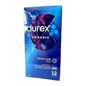 Durex Classic 12 vnt. prezervatyvai 1 Durex Classic 12 vnt. prezervatyvų dėžutė