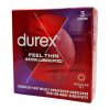 Durex Feel Thin Extra Lubricated 3 vnt. prezervatyvų dėžutė