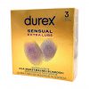 Durex Sensual Extra Lube 3 vnt. prezervatyvų dėžutė