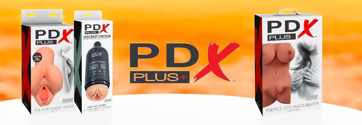 PDX Plus Discreet Stroker Milk Me Honey masturbatorius 1 PDX Plus prekės ženklo puslapio iliustracija