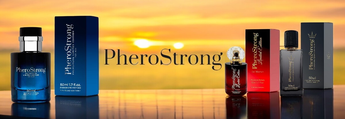 Pheromone Perfume Beauty For Woman feromonai moterims PheroStrong prekės ženklo puslapio iliustracija