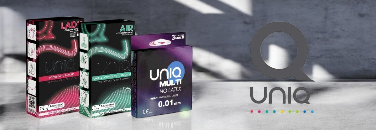 Uniq Air Female Condoms 3 vnt. prezervatyvai Uniq condoms prekės ženklo puslapio iliustracija