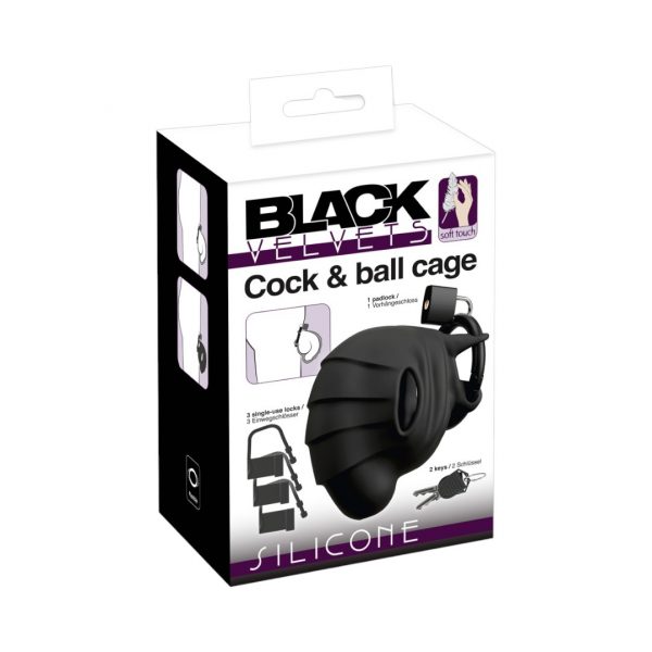 Black Velvets Cock & ball cage bDSM & Fetish 1 Black Velvets Cock & ball cage skaistybės diržas