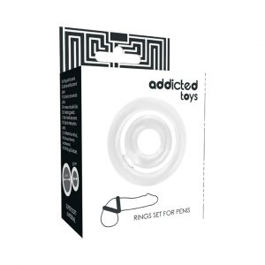 Addicted Toys Rings Set for Penis penio žiedas 1 Addicted Toys Rings Set for Penis penio ir seklidziu ziedas