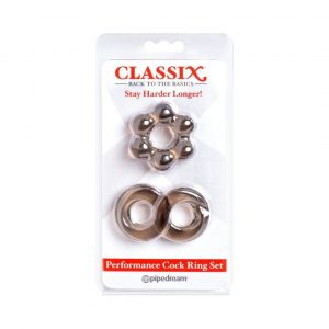 Pipedream Classix Performance Cock Ring Set penio žiedas 1 Classix Performance Cock Ring Set penio žiedai