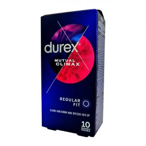 Durex Mutual Climax 10 vnt. prezervatyvai 1 Durex Mutual Climax 10 vnt. prezervatyvu dėžutė