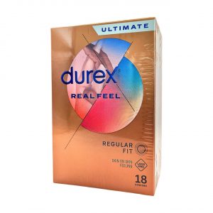 Durex Real Feel 18 vnt. prezervatyvai 1 Durex Real Feel 18 vnt. prezervatyvų dėžutė