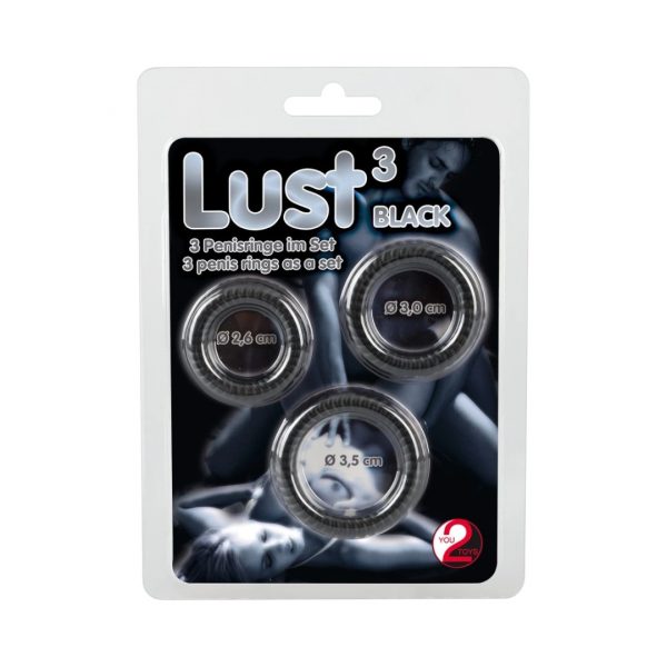You2Toys Lust Cock Ring Trio penio žiedas 1 Lust Cock Ring Trio penio žiedai