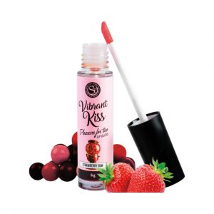 Secret Play Lip Gloss Vibrant Kiss Strawberry Gum kita Secretplay Lip Gloss Vibrant Kiss Strawberry Gum braškinis lūpų blizgis