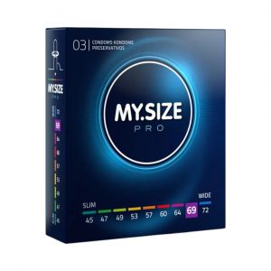 My.Size PRO My.Size Pro 69 mm 3 vnt. prezervatyvai My.Size Pro 69 mm 3 vnt. prezervatyvų dėžutė