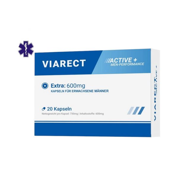 Cobeco Pharma Viarect Active + Men-Performance afrodiziakas Viarect Active + Men-Performance 20 kaps. maisto papildas