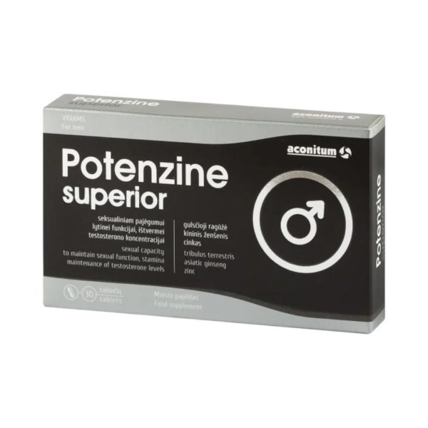 Aconitum Potenzine Superior 30 tab. potencijai ir erekcijai gerinti Aconitum Potenzine Superior 30 tab. maisto papildas