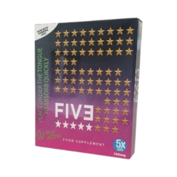 Five Fast Acting 5 tab. potencijai ir erekcijai gerinti Five Fast Acting 5 tab. maisto papildas