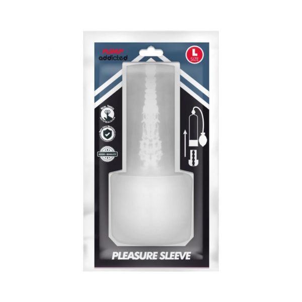 Pumped Addicted Pleasure Sleeve masturbatorius 2 Pumped Addicted Pleasure Sleeve masturbatoriaus mova