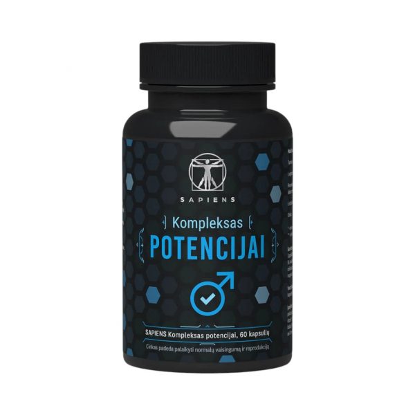 Sapiens Kompleksas Potencijai 60 kaps. potencijai ir erekcijai gerinti Sapiens Kompleksas Potencijai 60 kaps. maisto papildas