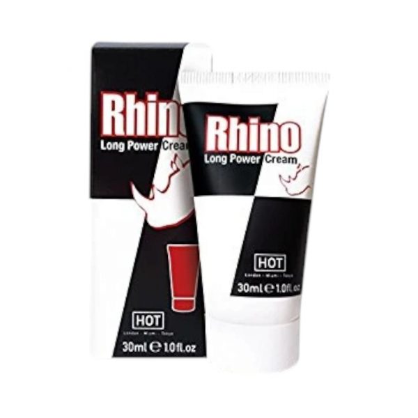 HOT Rhino Long Power Cream afrodiziakas HOT Rhino Long Power Cream kremas uždelsejas