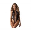 Crotchless Teddy B113 Black seksualus bodis