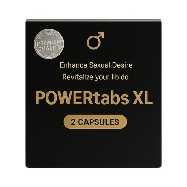 Powertabs POWERtabs XL 2 vnt. afrodiziakas Powertabs XL 2 kaps. maisto papildas vyrams