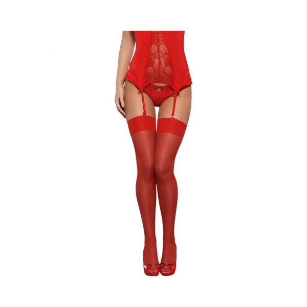 Obsessive S800 Red S/M apatinis trikotažas 1 Obsessive S800 Red S/M prisegamos kojinės