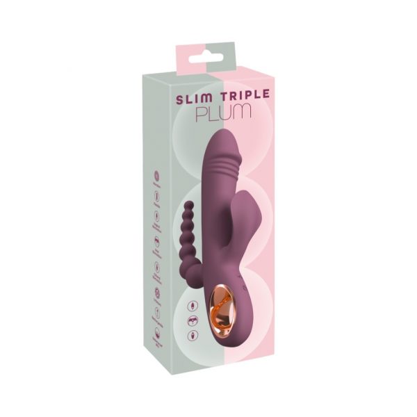 You2Toys Slim Triple Plum vibratorius 1 you2toys Slim Triple Plum vibratorius