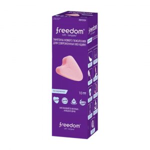 FREEDOM Soft tampons 10 vnt. menstruacinės taurelės ir tamponai 1 FREEDOM Soft tampons 10 vnt. tamponų dėžutė