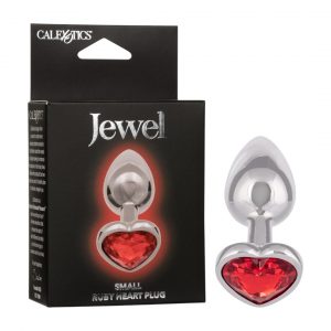 Jewel Small Ruby Heart Plug analiniai kaiščiai 1 Jewel Small Ruby Heart Plug analinis kaištis