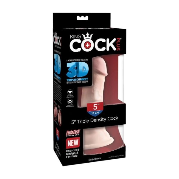 King Cock Plus Triple Cock Nr. 5 dildo, falo imitatorius 1 King Cock Plus Triple Cock Dezute realistiškos formos